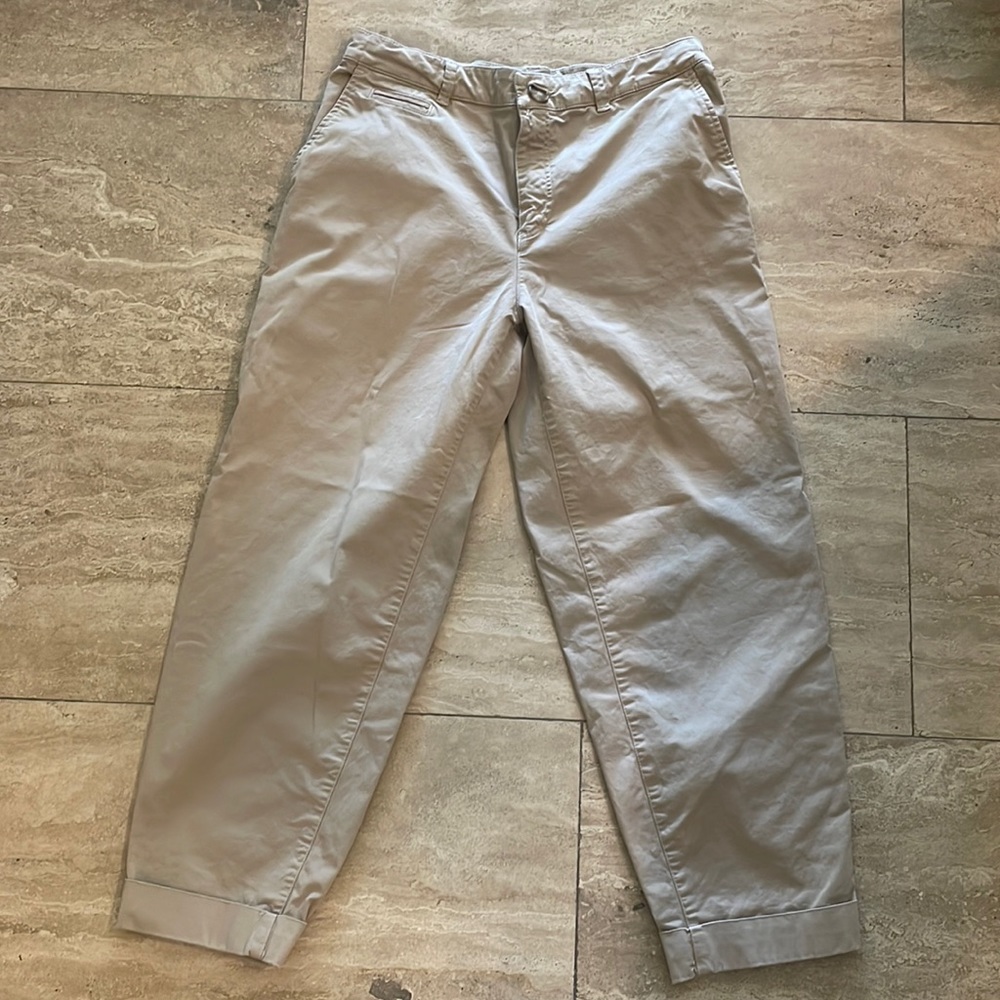 Zara chino cuffed ankle pants